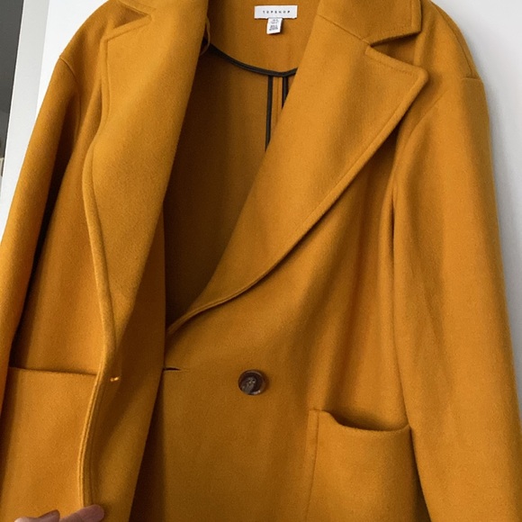 Topshop Nordstroms Mustard Oversized Long Coat Zara Anthropologie Mango Bloggers - Picture 4 of 13